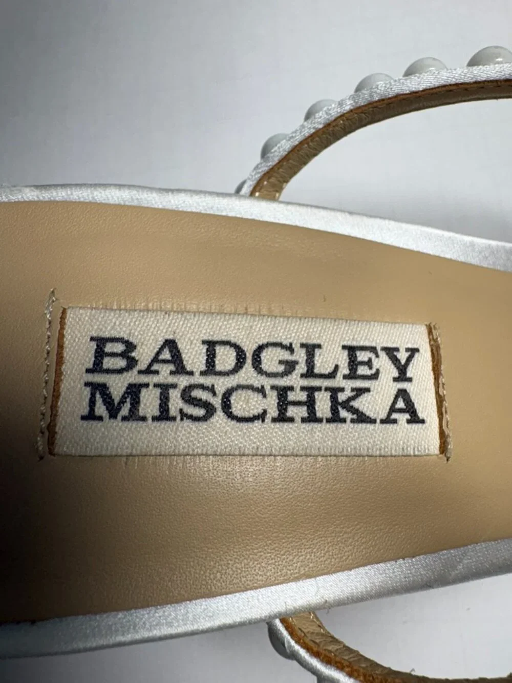 Badgley Mischka Giabella Satin Bridal Heel – Size 6.5